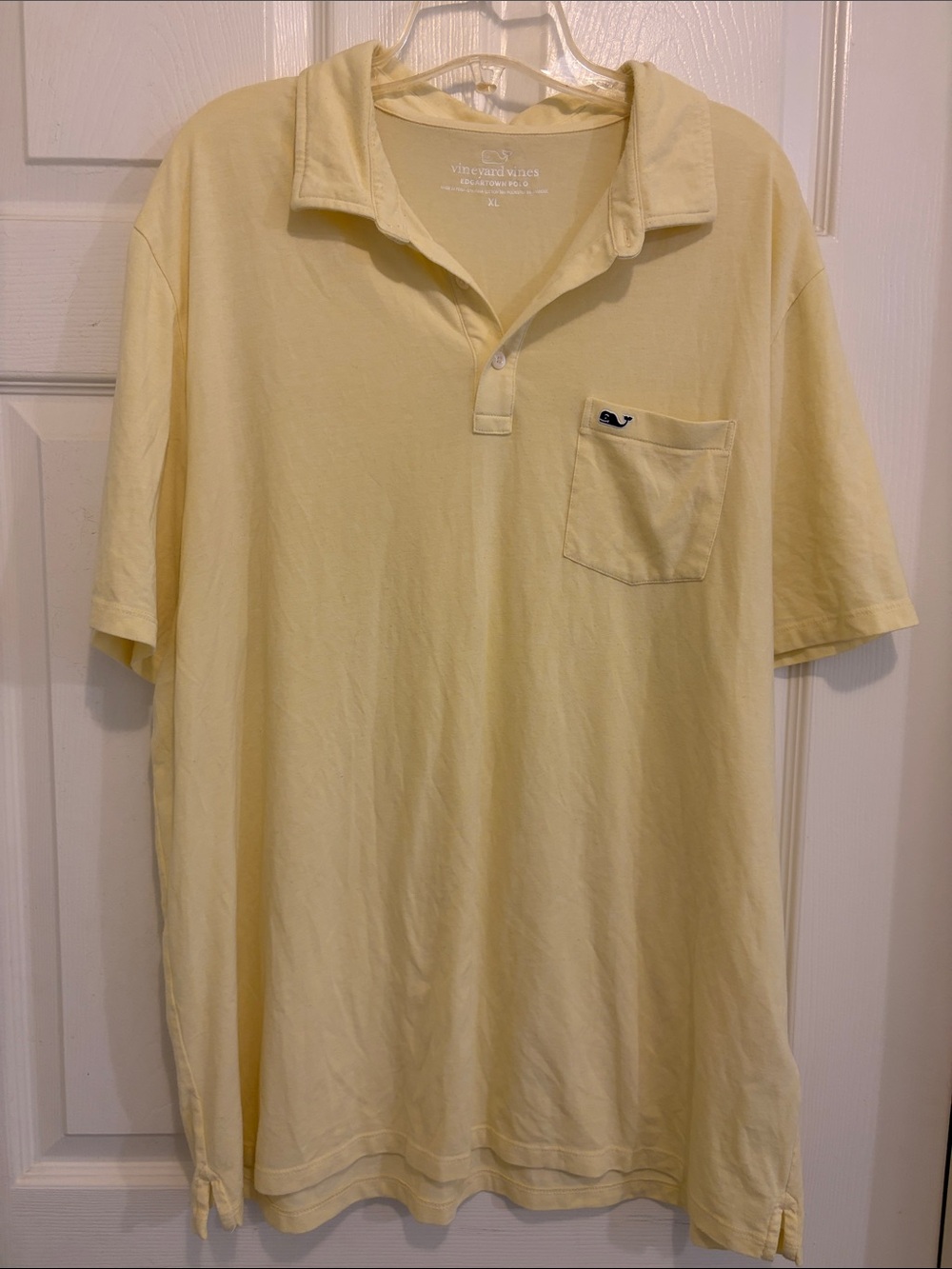 Vineyard Vines Men’s Pale Yellow Pocket Polo